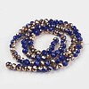 Electroplate Opaque Glass Beads Strands EGLA-A034-P2mm-N19-2