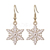 Alloy Enamel Snowflake Dangle Earrings EJEW-JE05549-1