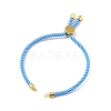 Half Finished Twisted Milan Rope Slider Bracelets FIND-G032-01G-15-2