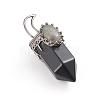 Natural & Synthetic Mixed Stone Pointed Big Pendants G-I275-01-3