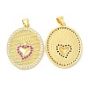 Brass Micro Pave Cubic Zirconia Pendants KK-P236-29G-1