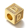 Brass Cubic Zirconia Beads KK-Q818-01D-G-2