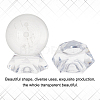 3Pcs 3 Style Hexagon Shape Acrylic Display Base Stand Holder for Crystal Ball DJEW-FG0001-34-4