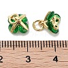 Brass Micro Pave Cubic Zirconia Charms KK-C051-14G-01-3