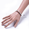 2 Loops Adjustable Nylon Thread Warp Braided Beads Bracelets BJEW-JB04411-5
