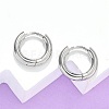 Tarnish Resistant 304 Stainless Steel Huggie Hoop Earrings EJEW-F111B-13mm-P-1