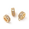 Rack Plating Brass Micro Pave Cubic Zirconia Tube Bails KK-E081-08G-2