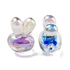 UV Plating Rainbow Iridescent Acrylic Beads PACR-E001-05-2