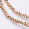 Electroplate Glass Beads Strands GLAA-F078-FR06-3