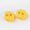 2-Hole Flat Round Resin Sewing Buttons for Costume Design BUTT-E119-28L-04-2