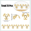 70Pcs Hollow Acrylic Beads Caps DIY-SC0025-77B-2