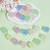 24Pcs 6 Colors Drusy Cube Resin Rhinestone Beads RESI-PA0001-43B-7