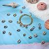50Pcs 5 Colors Electroplated Shell Beads BSHE-SZ0001-09-4