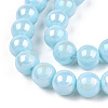 Electroplate Opaque Glass Beads Strands GLAA-T032-P4mm-AB10-3