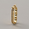 Brass Micro Pave Clear Cubic Zirconia Peanut Enhancer Clasps FIND-WH0139-238G-1