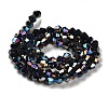 Opaque Solid Color Electroplate Glass Beads Strands EGLA-A039-P4mm-B17-2