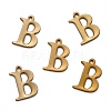 304 Stainless Steel Alphabet Charms STAS-H122-B-AB-2