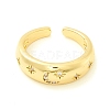 Clear Cubic Zirconia Moon and Star Open Cuff Ring for Women ZIRC-P096-03G-2