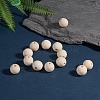 Natural Unfinished Wood Beads WOOD-S651-18mm-LF-4