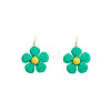 Flower Alloy Raffia Dangle Earrings FS-WG89508-01-1