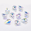 Faceted Glass Rhinestone Charms RGLA-F052-001AB-1