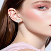 2Pcs 304 Stainless Steel Vortex Cuff Earrings EJEW-LP0009-20P-3
