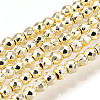 Electroplate Non-magnetic Synthetic Hematite Bead Strands X-G-Q465-12G-1