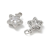 Brass Micro Pave Clear Cubic Zirconia Charms LS-CU-CBA9FFD-07P-2