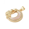 Brass Micro Pave Clear Cubic Zirconia Pendants KK-I712-48G-01-2