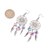5Pairs 5 Colors Alloy & Synthetic Turquoise Chandelier Earrings EJEW-JE06339-02-3