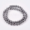 Electroplate Non-magnetic Synthetic Hematite Beads Strands G-J169A-8mm-02-2