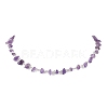Natural Amethyst Chip Beaded Necklaces NJEW-JN05140-02-2