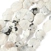 Raw Rough Natural Rainbow Moonstone Beads Strands G-M453-D03-2
