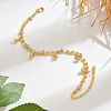 Summer Beach Brass & Plastic Round Ball Tassel Double Layer Anklets for Women RM2760-1