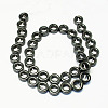 Non-magnetic Synthetic Hematite Beads Strands G-S081-14mm-2