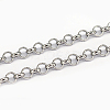 Non-Tarnish 3.28 Feet 304 Stainless Steel Rolo Chains X-CHS-L001-28-4mm-1