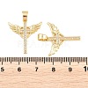 Easter Brass Micro Pave Clear Cubic Zirconia Pendants ZIRC-F148-14B-G-3