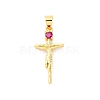 Brass Micro Pave Cubic Zirconia Pendants KK-S510-07G-1