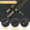 Transparent Glass Wishing Bottle Pendant NJEW-HS0001-01G-4