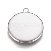 304 Stainless Steel Pendant Cabochon Settings STAS-G127-13-16mm-P-2