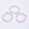 Natural Rose Quartz Beaded Stretch Bracelets BJEW-I253-8mm-05-2