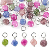 30Pcs Natural Colorful Tourmaline Dice Charms PALLOY-TA00369-2