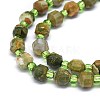 Natural Rhyolite Jasper Beads Strands G-O201B-08-3