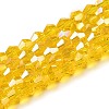 Transparent Electroplate Glass Beads Strands EGLA-A039-T6mm-B22-1