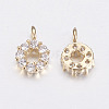 Long-Lasting Plated Brass Micro Pave Cubic Zirconia Charms X-KK-F741-53G-2