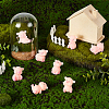 24Pcs 8 Styles Resin Pig Figurines Ornaments DJEW-GA0001-55-4