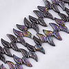 Electroplate Glass Beads Strands EGLA-T017-06F-1