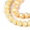 Anti-Tarnish Electroplate Glass Beads Strands X-EGLA-T021-4mm-15-05-3