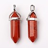 Natural Red Jasper Double Terminated Pointed Pendants X-G-F295-04D-2