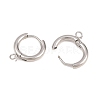 316 Stainless Steel Huggie Hoop Earring Findings EJEW-B158-01B-P-2